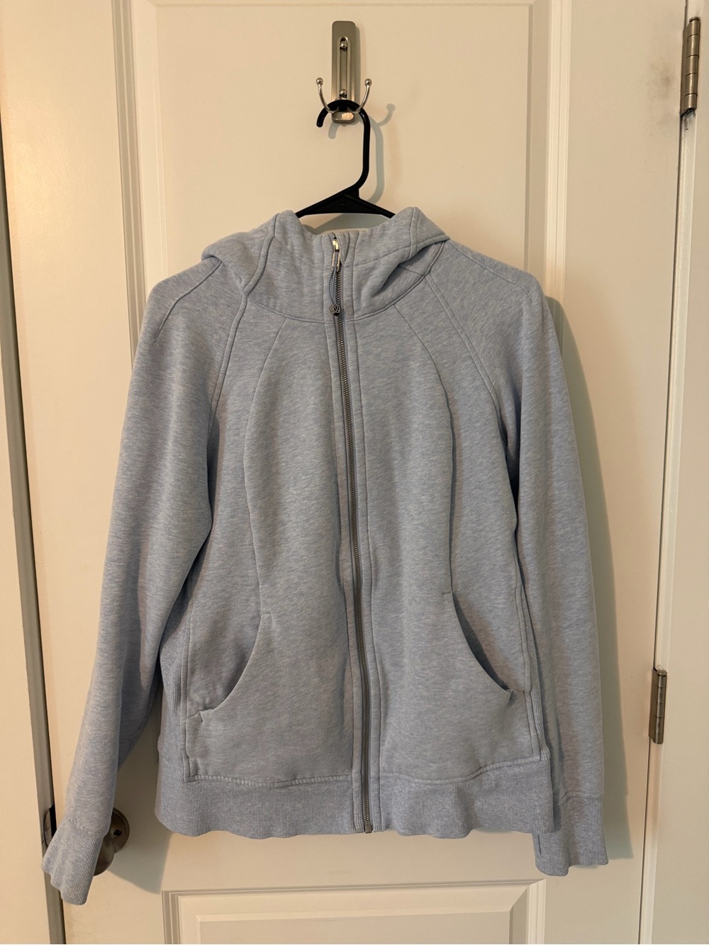 Lululemon Scuba Blue Hooded Zip-Up Sweater Jacket Heather